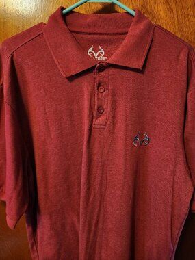 Men's XL Realtree Red Short Sleeve Polo Shirt